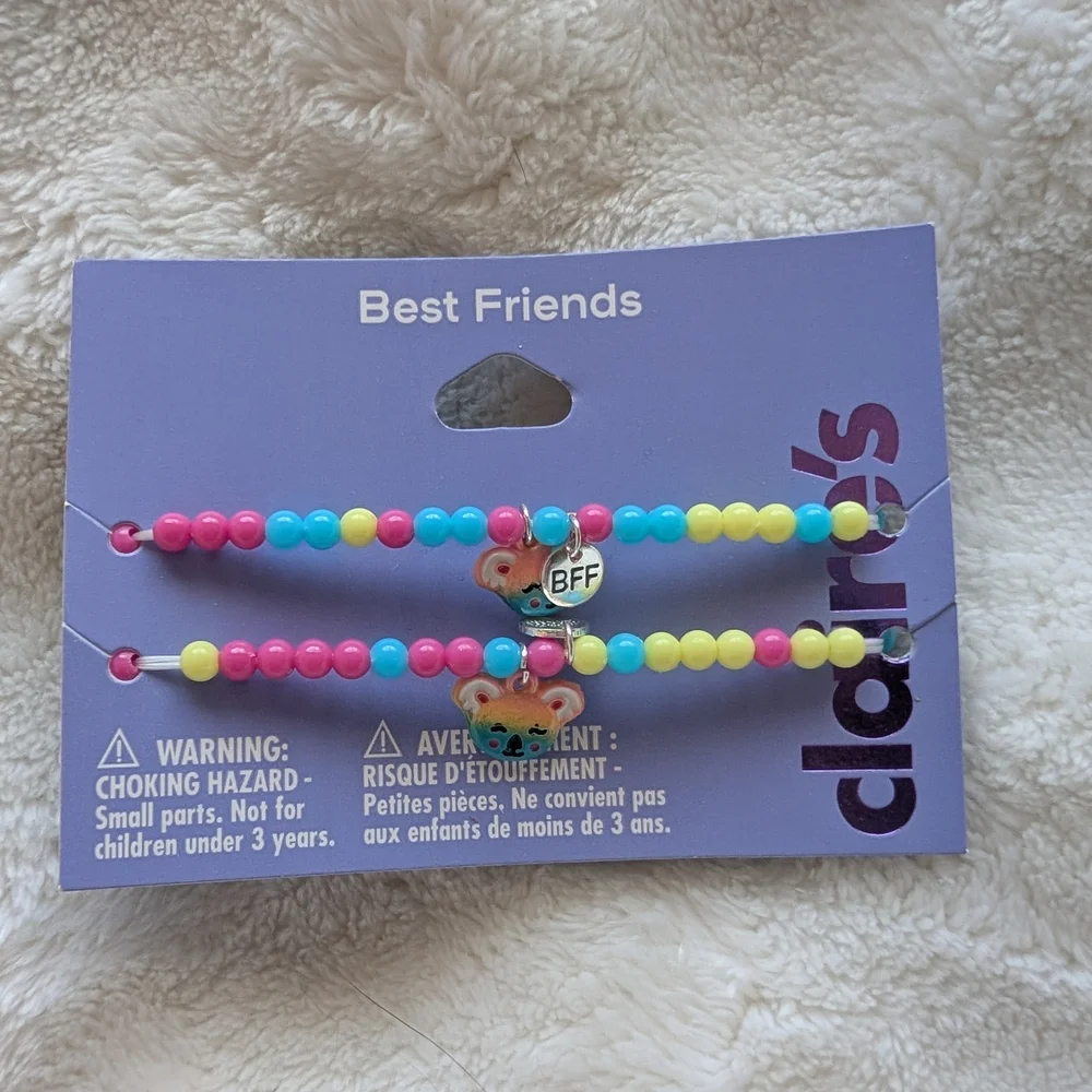 Claire’s Jewelry Bundle | Butterfly Choker, BFF Bracelets, LOVER Beaded Bracelet